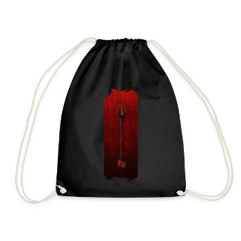 Piercing Precision: Arrow - Drawstring Bag - black - Front