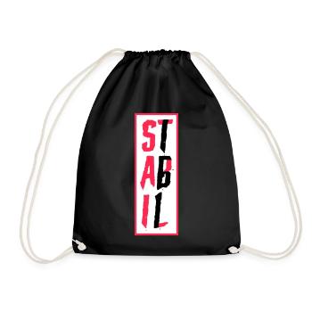 STABIL - BLOCK - 161 EDITION - Turnbeutel - Schwarz - Vorne