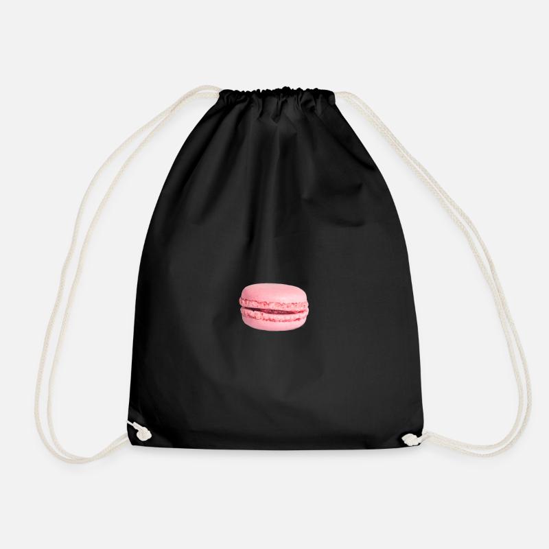 French candy macaron - Drawstring Bag - black