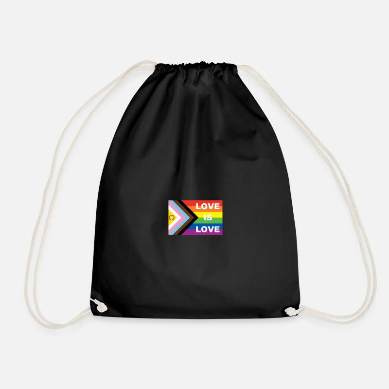 LOVE IS LOVE - Turnbeutel - Schwarz