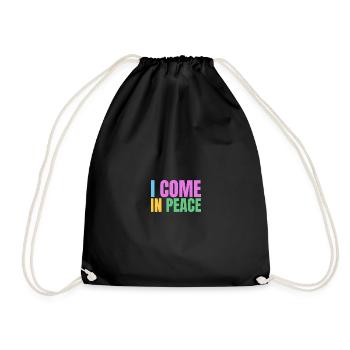I come in peace im peace couples - Turnbeutel - Schwarz - Vorne
