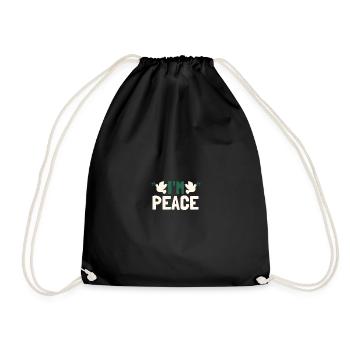 I come in peace im peace couples - Turnbeutel - Schwarz - Vorne