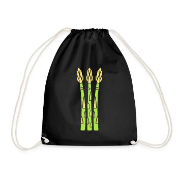 asperge - Sac de sport léger - noir - Devant