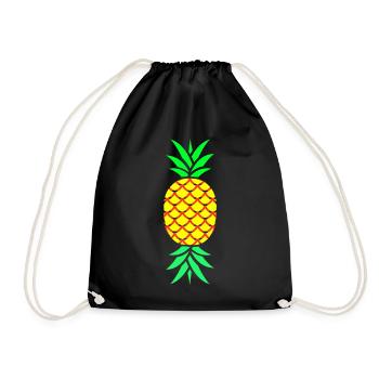 Ananas Pineapple - Turnbeutel - Schwarz - Vorne