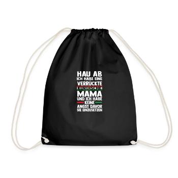 Kurds Mom Mother Kurdistan - Drawstring Bag - black - Front