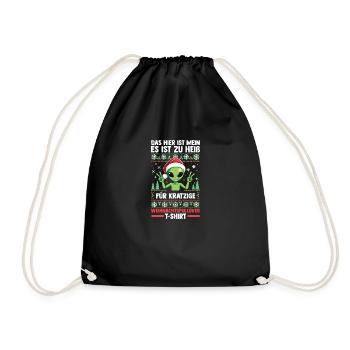 Santa Claus Christmas Ugly Christmas - Drawstring Bag - black - Front