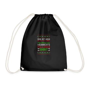 Santa Claus Christmas Ugly Christmas - Drawstring Bag - black - Front