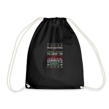 Santa Claus Christmas Ugly Christmas - Drawstring Bag - black - Front