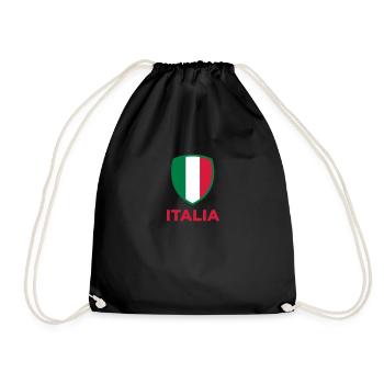 Nationalflagge von Italien - Turnbeutel - Schwarz - Vorne
