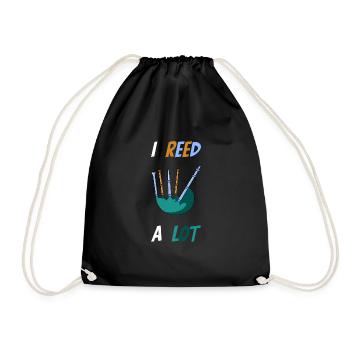 Scottish Bagpipes Celtic Gift - Drawstring Bag - black - Front