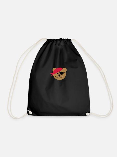 Piratenbär - Turnbeutel - Schwarz
