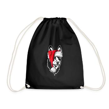 Santa Australian Kelpie Weihnachten Hunde Wilsigns - Turnbeutel - Schwarz - Vorne