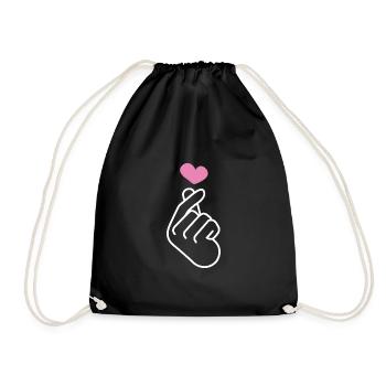 K Pop Finger Korean Pop K-Pop Snap Musik Geschenk - Turnbeutel - Schwarz - Vorne