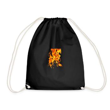Feuer - Turnbeutel - Schwarz - Vorne