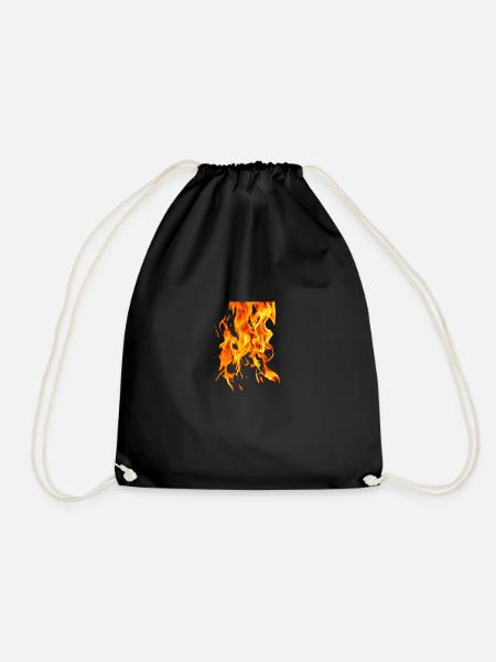 Feuer - Turnbeutel - Schwarz