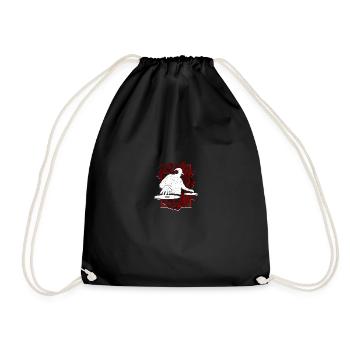 Cool Disc jockey playing music gift for music love - Drawstring Bag - black - Front