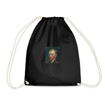 Van Gogh pixélisé en couleur - Sac de sport léger - noir - Devant