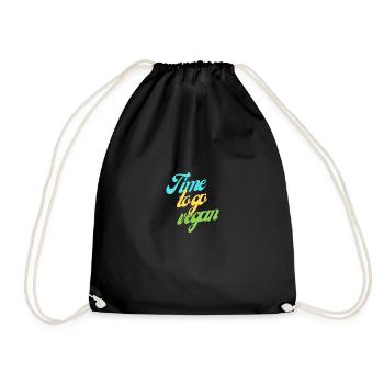 Il est temps de devenir végétalien - Sac de sport léger - noir - Devant
