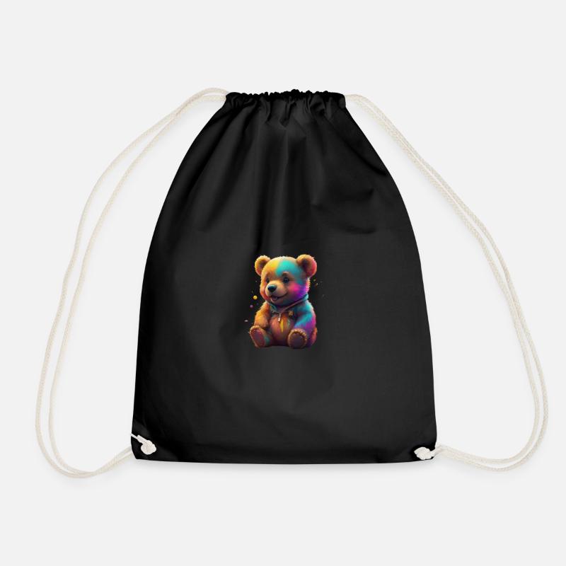 Teddy bear - Drawstring Bag - black
