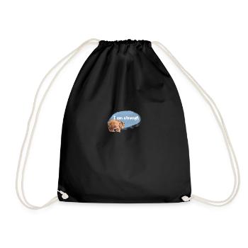 Bear Affirmation pour les enfants et les amoureux des animaux - Sac de sport léger - noir - Devant
