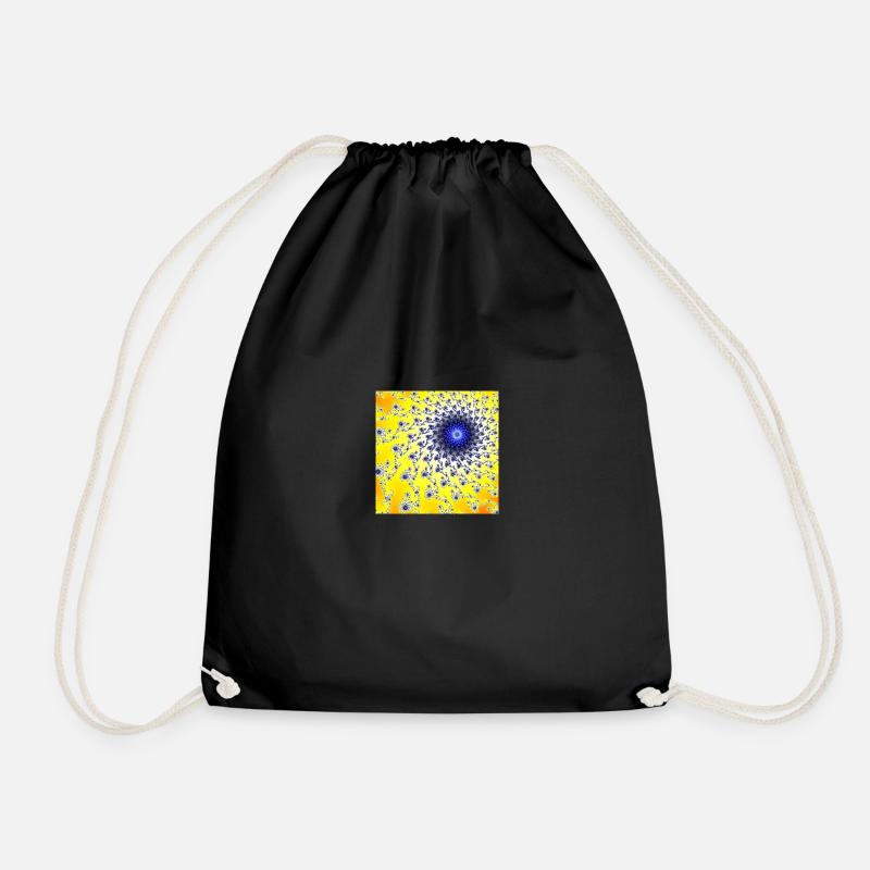 00011 gelb blau universe - Turnbeutel - Schwarz