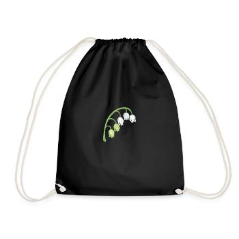 Lily of the valley 2 - Drawstring Bag - black - Front