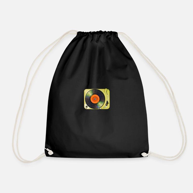 Turntable - Drawstring Bag - black