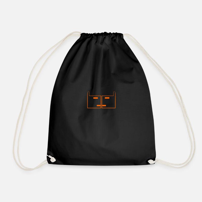 face tool - Drawstring Bag - black