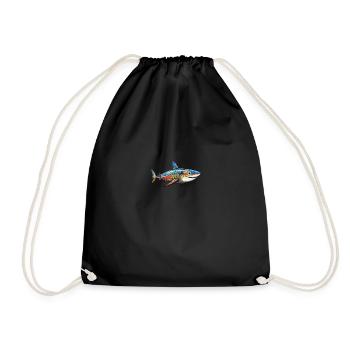 Australia - Shark - Drawstring Bag - black - Front