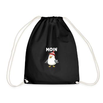 Dart Moin Möwe - Turnbeutel - Schwarz - Vorne