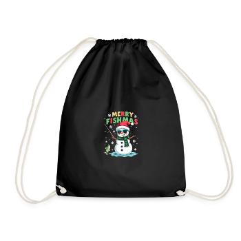 Noël du pêcheur - Merry Fishmas - Sac de sport léger - noir - Devant