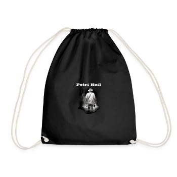 Petri Heil weiss - Drawstring Bag - black - Front