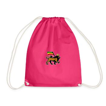 Lion Reggae - Drawstring Bag - fuchsia - Front