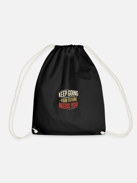 Continue to the future - Drawstring Bag - black