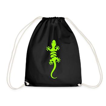 Gecko - Turnbeutel - Schwarz - Vorne