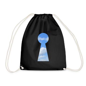 keyhole sky - Drawstring Bag - black - Front