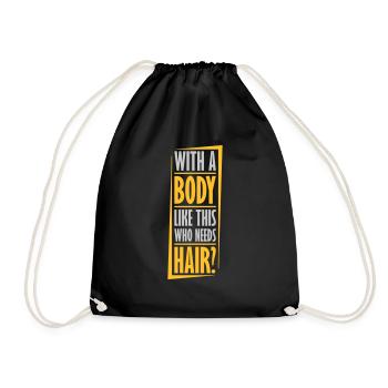 Qui a besoin de cheveux en disant - Sac de sport léger - noir - Devant
