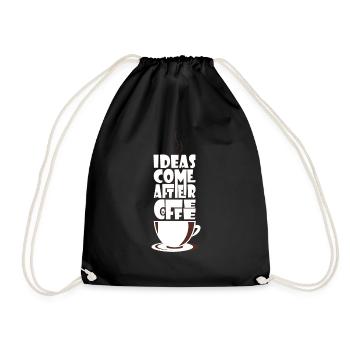 Kaffee Kaffee Kaffee - Turnbeutel - Schwarz - Vorne
