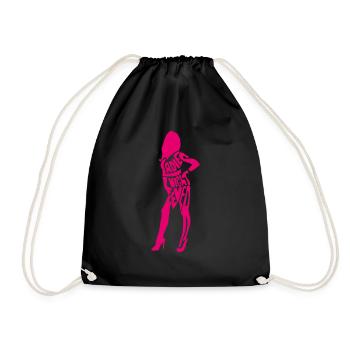 Ladies Night Fever pink - Turnbeutel - Schwarz - Vorne