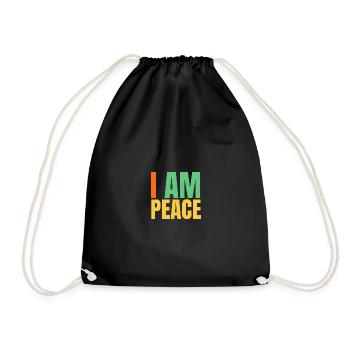 I come in peace im peace couples - Turnbeutel - Schwarz - Vorne
