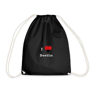 J’adore la silhouette du cœur de la tour de télévision de Berlin - Sac de sport léger - noir - Devant