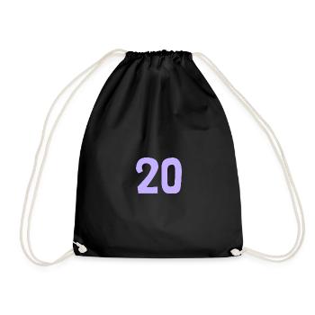 20. 20 ANS. 20e ANNIVERSAIRE. ANNIVERSAIRE 20 ANS. - Sac de sport léger - noir - Devant
