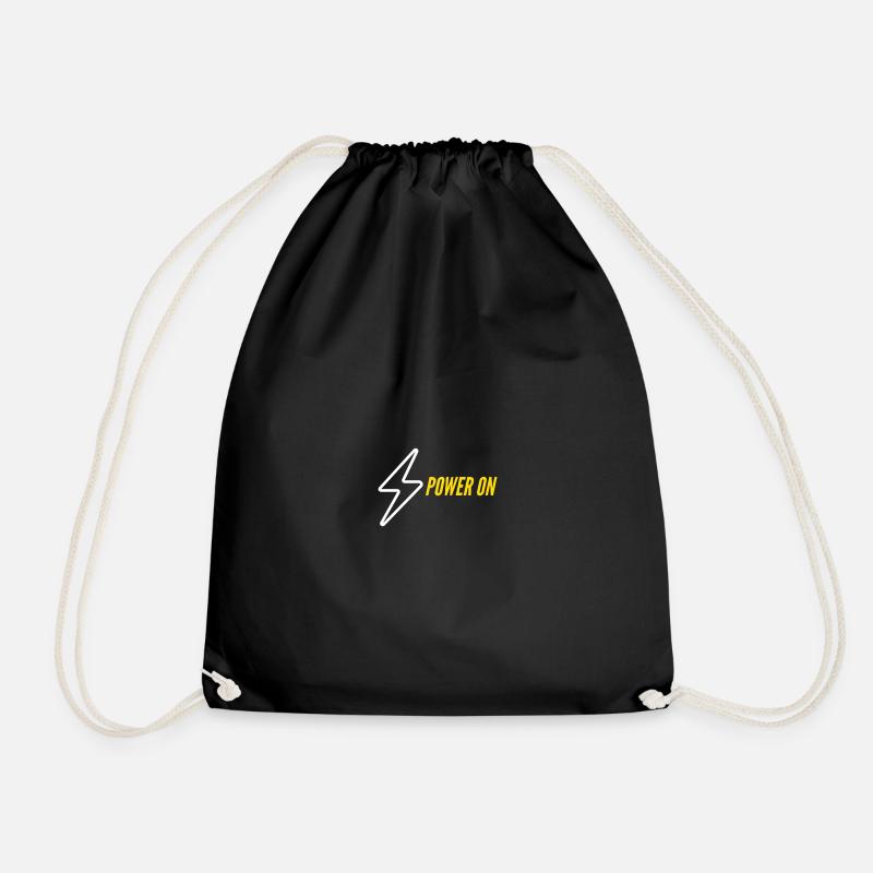 PowerOn - Modern T-Shirt - Turnbeutel - Schwarz
