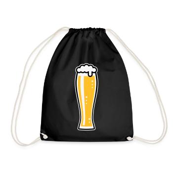 Verre à bière de blé (bière / verre de blé / verre à bière / 3C) - Sac de sport léger - noir - Devant