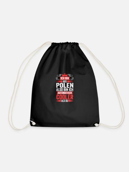 Pole Polnisch Polen - Turnbeutel - Schwarz