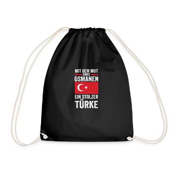 Türken Türkisch Türkei - Turnbeutel - Schwarz - Vorne