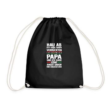 Kurds Dad Father Kurdistan - Drawstring Bag - black - Front
