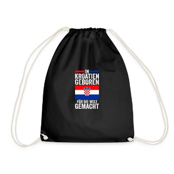 Croate Croate Croatie - Sac de sport léger - noir - Devant