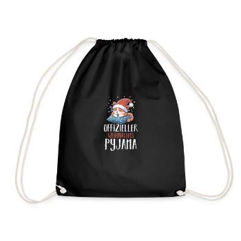 Chemise de nuit officielle de Noël Chats - Sac de sport léger - noir - Devant