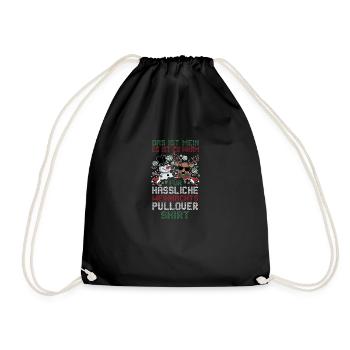 Santa Claus Christmas Ugly Christmas - Drawstring Bag - black - Front